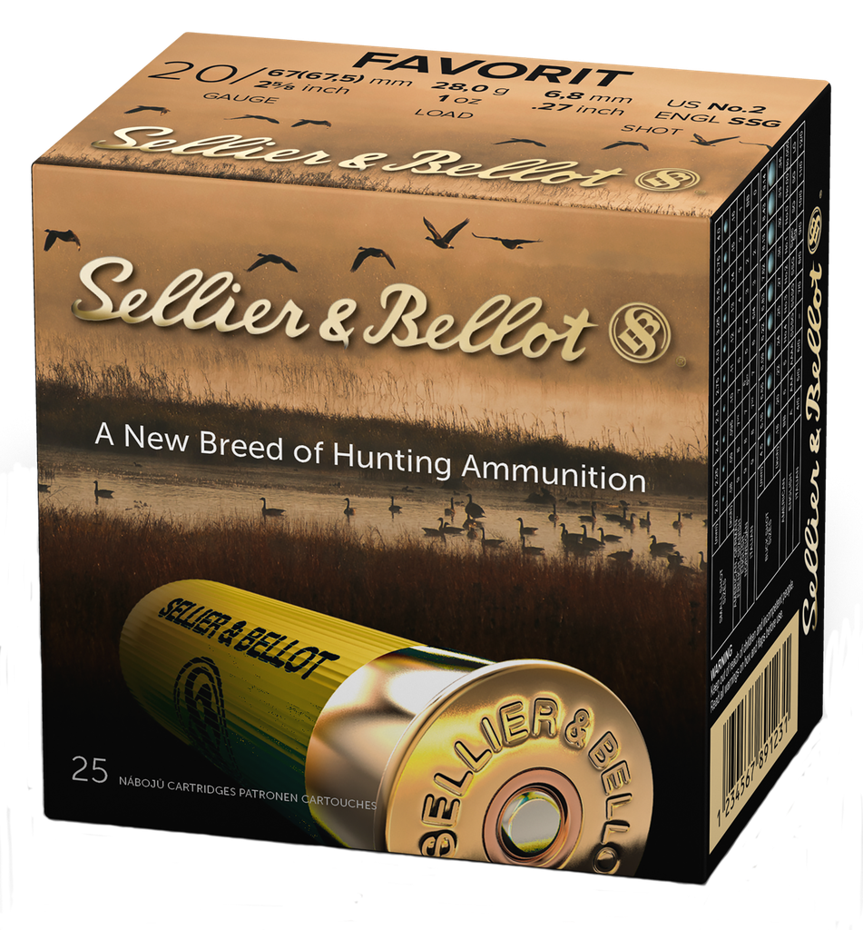 SELLIER & BELLOT SB20BSA HUNTING 20 GAUGE 2-5/8" #2 BUCKSHOT 25 RNDS