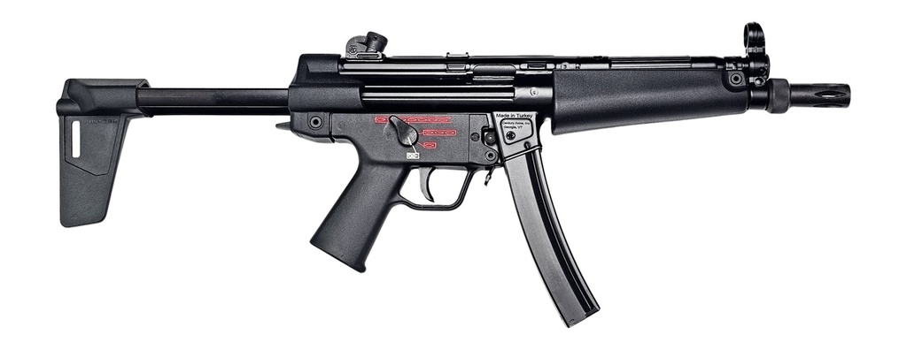 CENTURY ARMS HG6034NB-N AP5-N PISTOL 9MM 8.9" 30 ROUNDS, 2 MAGAZINES, THREADED, MANUAL SAFETY, ADJUSTABLE SIGHTS, MATTE, PISTOL BRACE