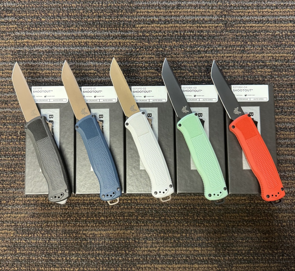CONSIGNMENT BENCHMADE SHOOTOUT OTF SET OF 5 KNIVES NEW IN BOX