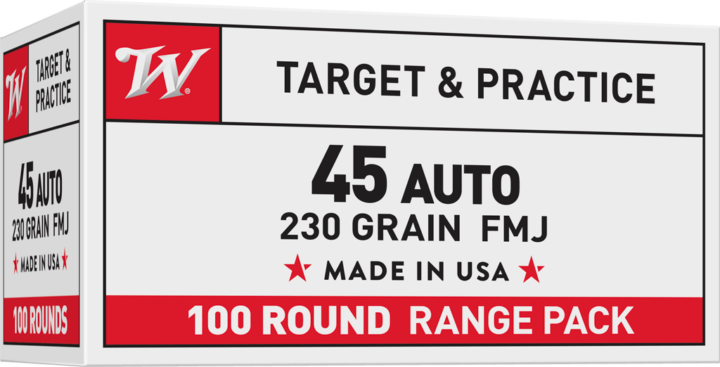 WINCHESTER USA45AVP USA VALUE PACK 45 ACP 230 GR FULL METAL JACKET 100 RNDS