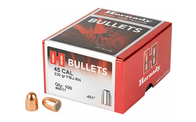 HORNADY 45177 45 CAL .451 230 GR FMJ-RN 100 CNT
