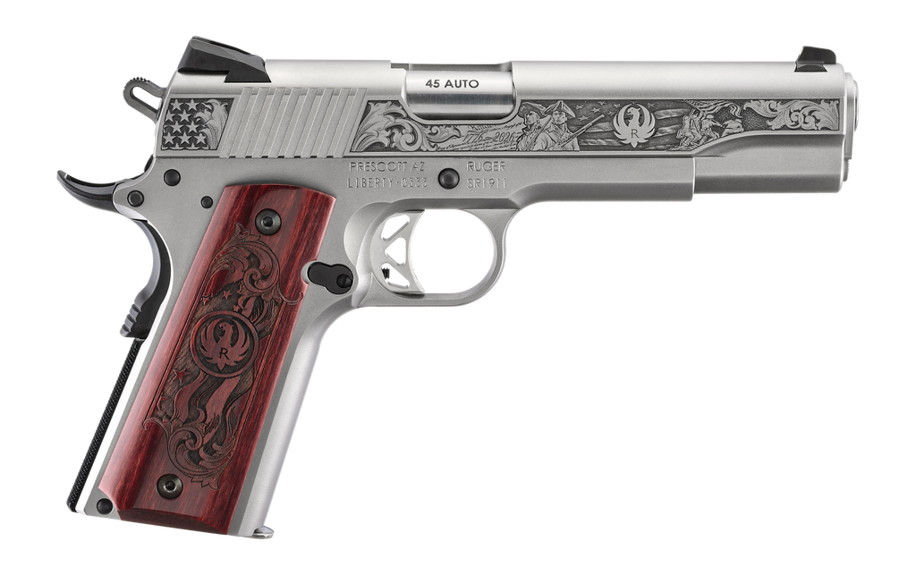 RUGER 16707 SR1911 250TH ANN 45 ACP SS ENGRAVED