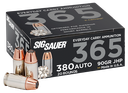SIG SAUER E380A136520 ELITE V-CROWN 380ACP 90GR JHP 20 RNDS