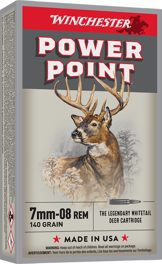 WINCHESTER X708 POWER-POINT 7MM-08 REM 140 GRAIN 20 RNDS