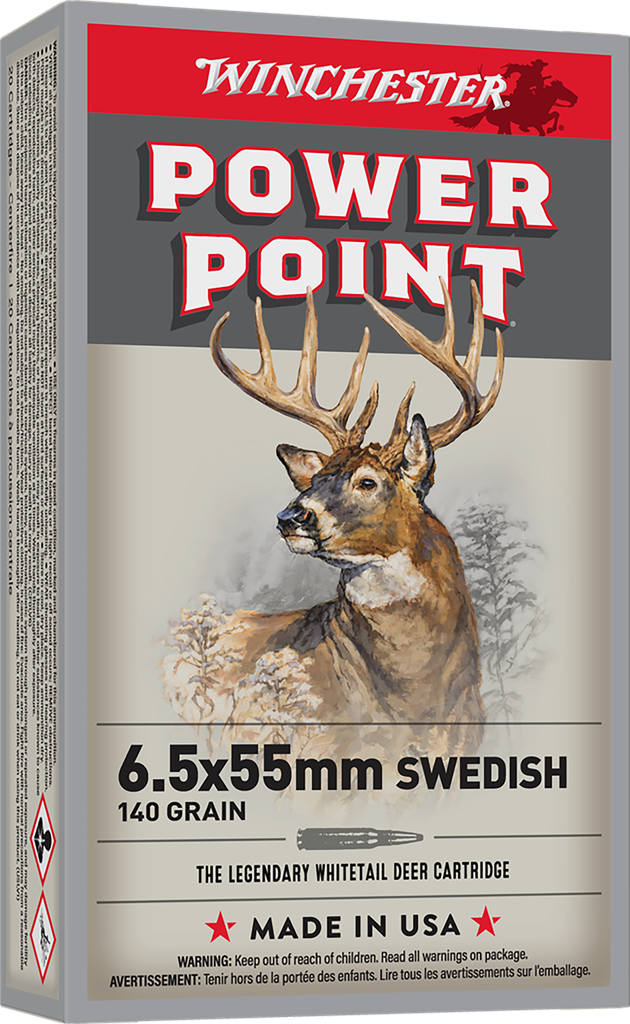 WINCHESTER X6555 POWER-POINT  6.5X55 SWEDISH 140 GRAIN 20 RNDS