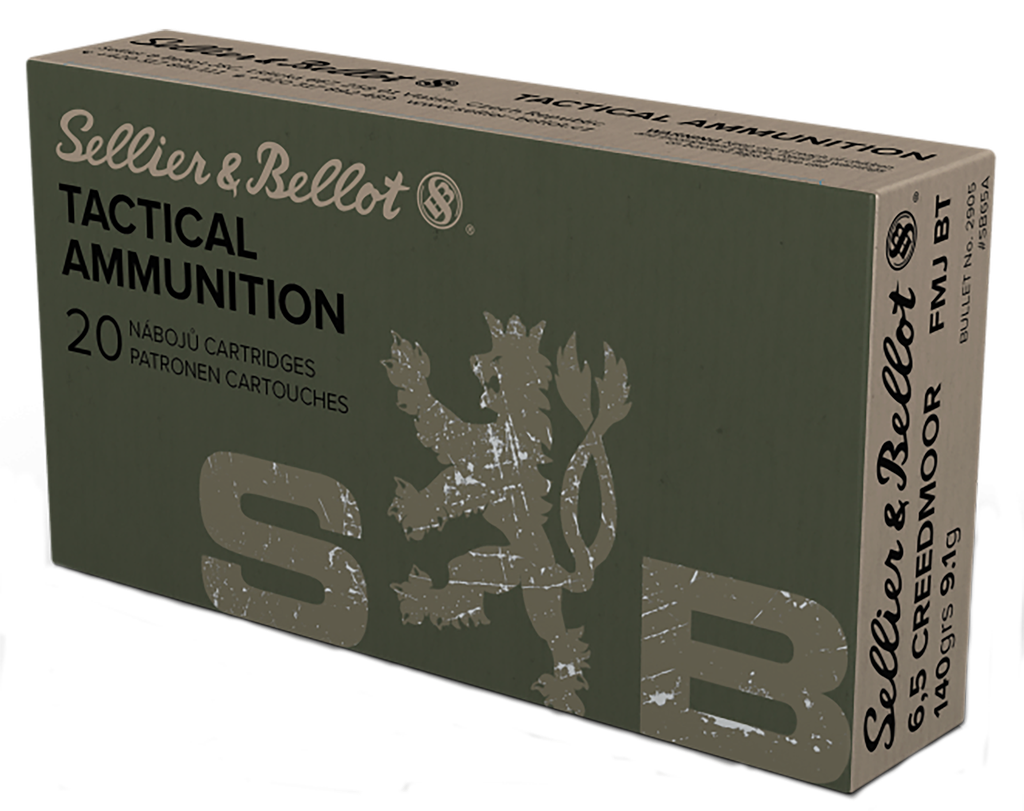 SELLIER & BELLOT SB65A 6.5 CREEDMOOR 140 GRAIN FMJ 20 RNDS