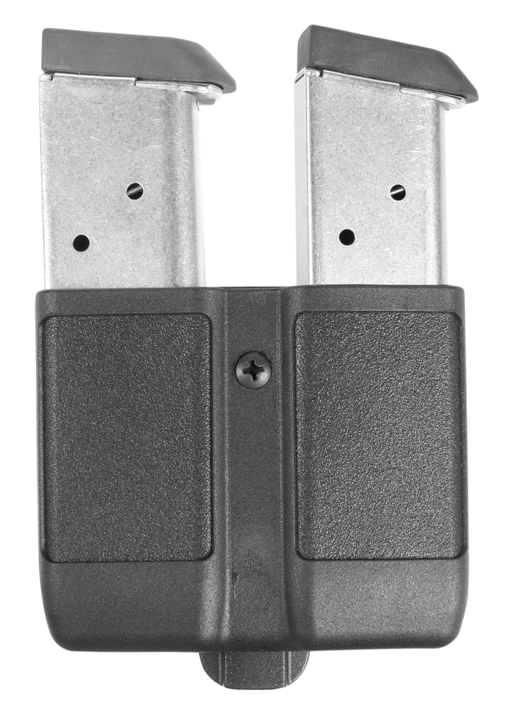 BLACKHAWK 410510PBK DOUBLE MAG CASE BLACK POLYMER BELT CLIP COMPATIBLE W/ SINGLE STACK 9MM/10MM/40/45/357