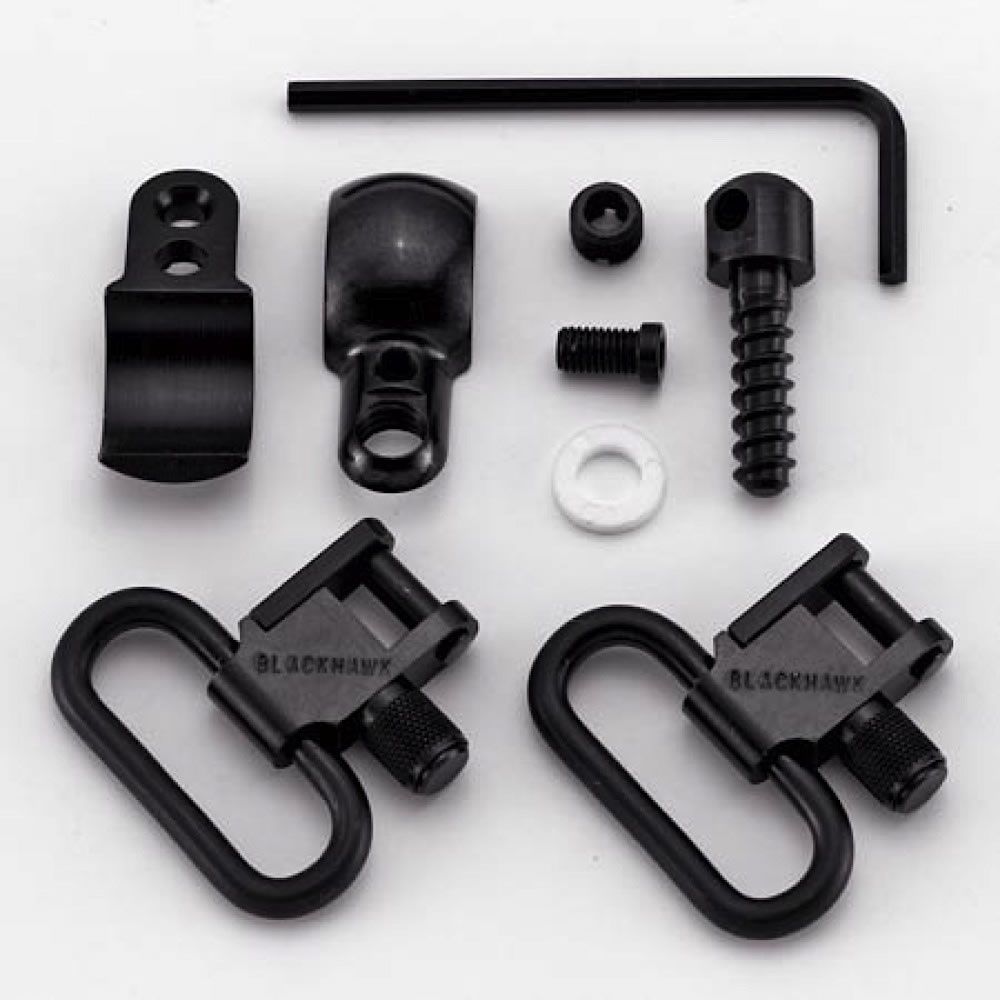 BLACKHAWK MAGNUM SPLIT BAND SWIVEL SET, 1.25" BLUED 70SW06BK [FC-648018046650]