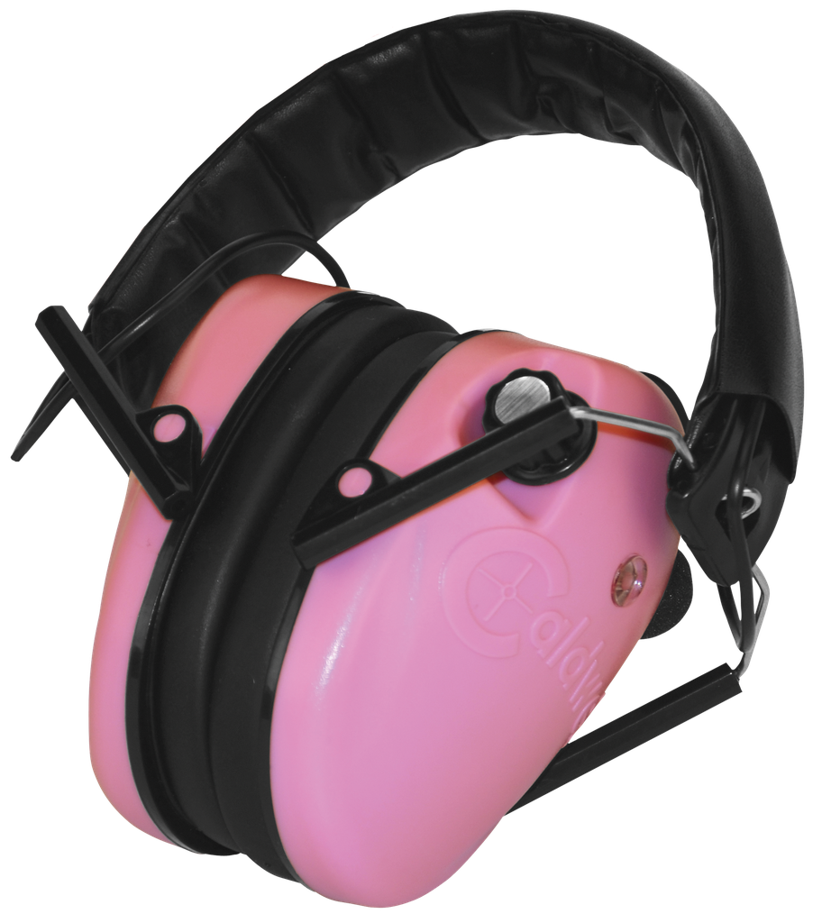 CALDWELL 487111 E-MAX LOW-PROFILE MUFF 23 DB OVER THE HEAD PINK/BLACK ADULT