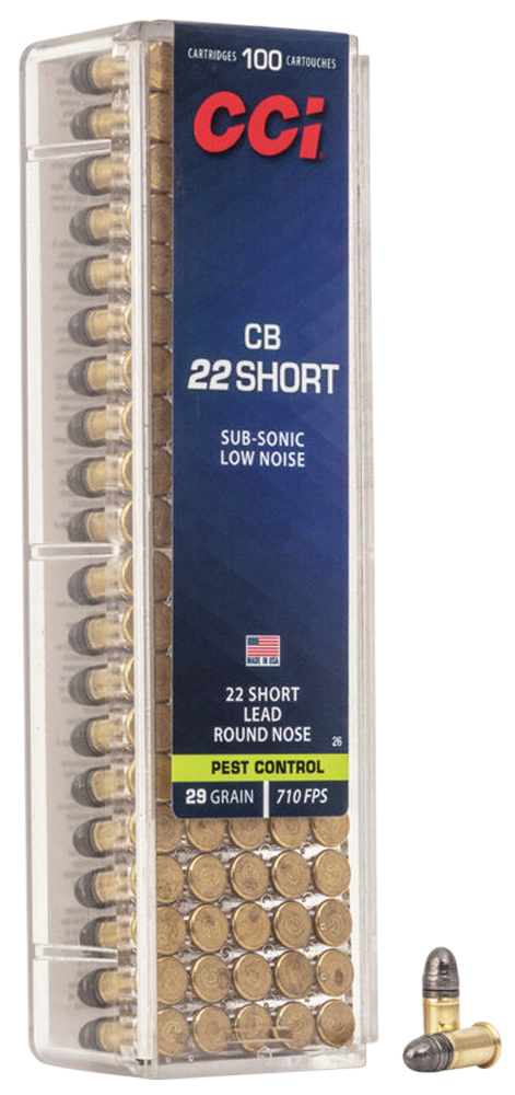 CCI 0026 SPECIALTY CB PEST CONTROL 22 SHORT 29 GRAIN LRN 100 RNDS