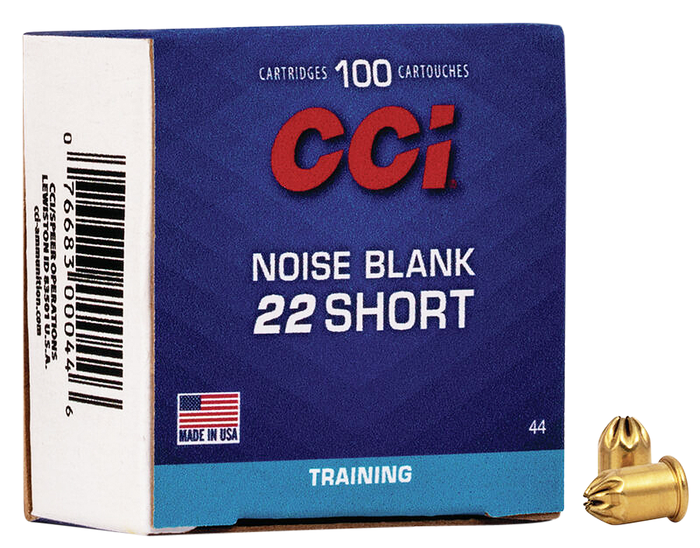 CCI 0044 NOISE BLANKS 22 SHORT 100 RNDS