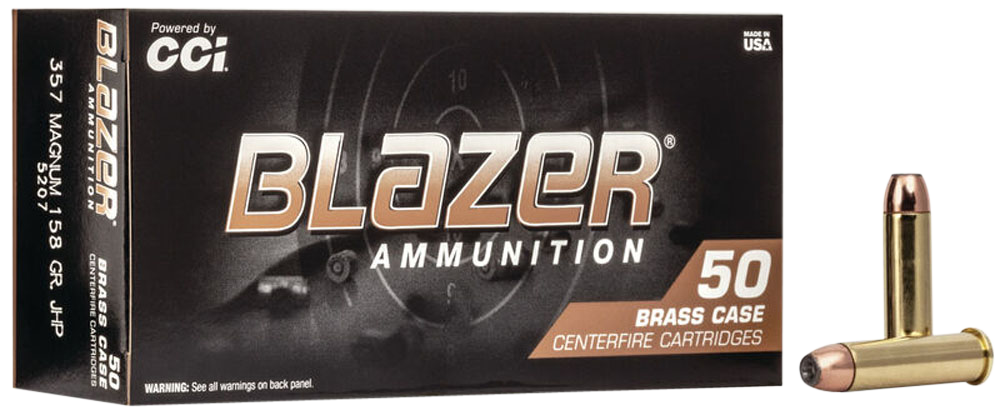 CCI 5207 BLAZER BRASS HANDGUN 357 MAG 158 GRAIN JACKETED HP 50 RNDS