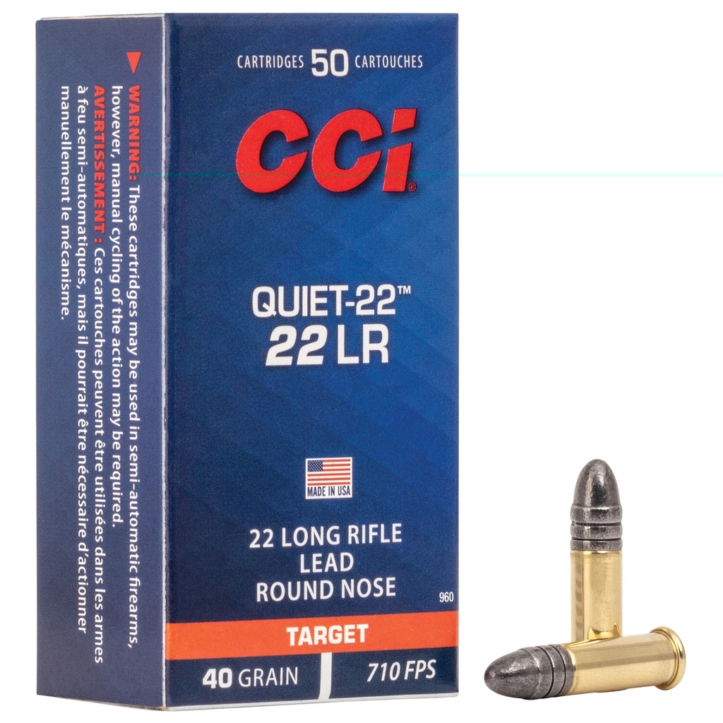 CCI 960 QUIET 22 LR 40 GRAIN LRN 50 RNDS