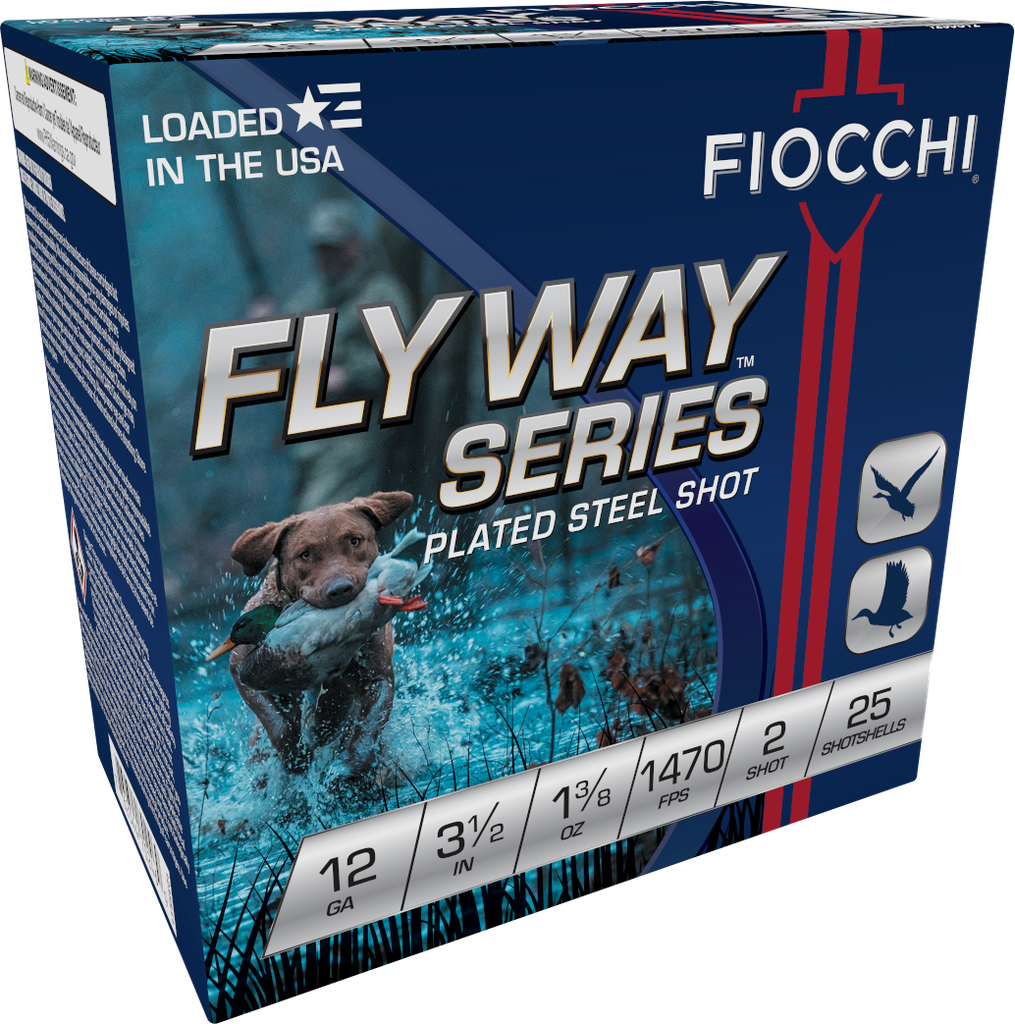 FIOCCHI 1235ST2 FLYWAY 12 GAUGE 3-1/2" 1 3/8OZ 2 SHOT 25 RNDS