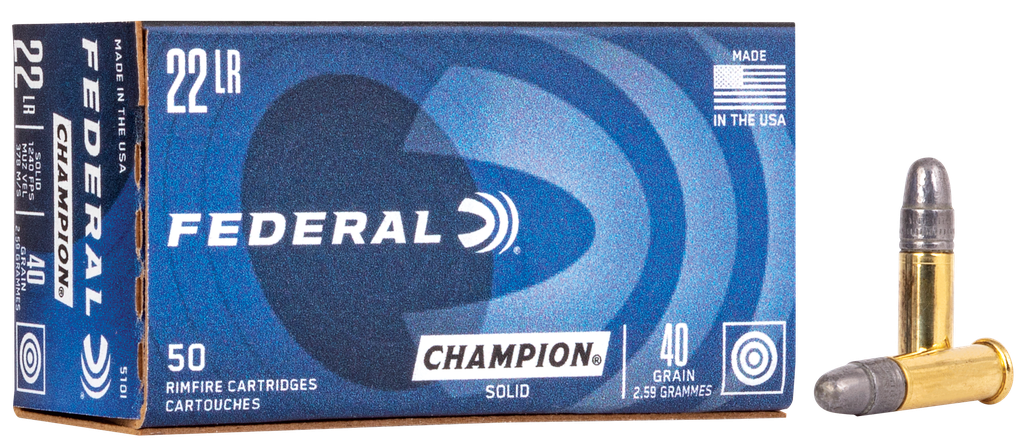 FEDERAL 510 LIGHTNING 22 LR 40 GRAIN SOLID 50 RNDS  