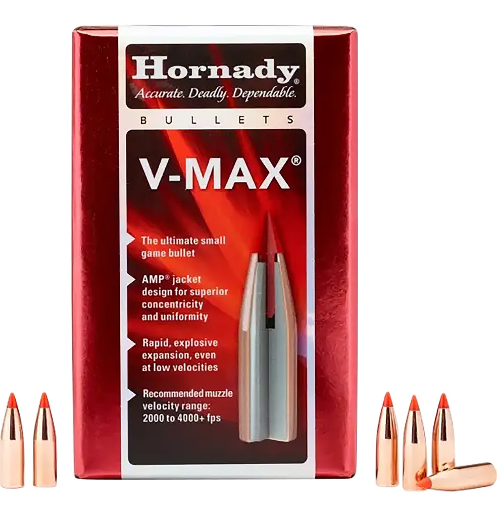 HORNADY 22810 7MM V-MAX 120 GRAIN .284 100 CNT