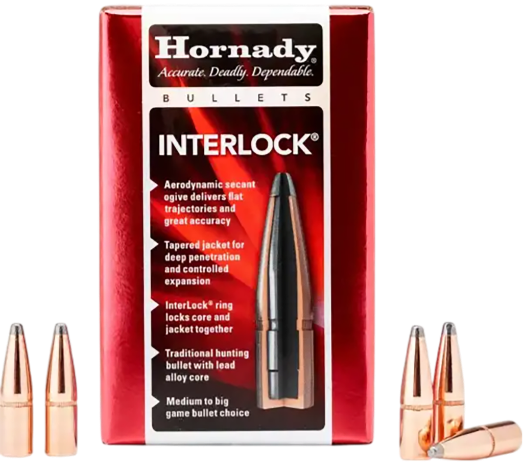 HORNADY 2552 INTERLOCK 25 CAL .257 117 GRAIN BOAT TAIL SPIRE POINT 100 CNT