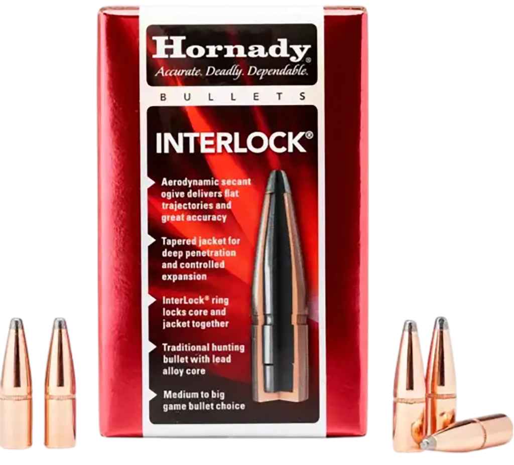 HORNADY 2825 INTERLOCK 7MM .284 139 GRAIN BOAT TAIL SPIRE POINT 100 CNT