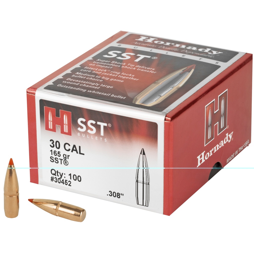 HORNADY 30452 SST 30 CAL .308 165 GRAIN SUPER SHOCK TIP 100 CNT