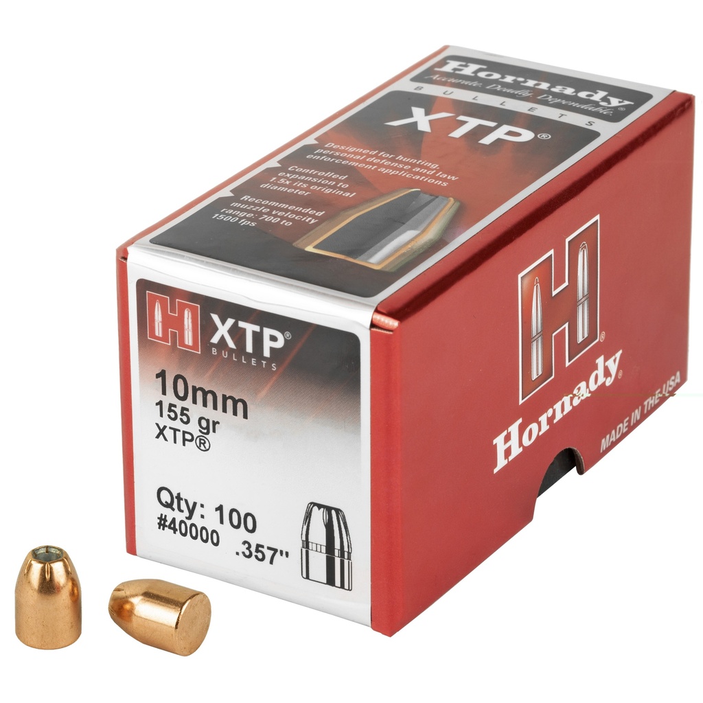 HORNADY 40000 XTP 10MM .400 155 GRAIN 100 CNT