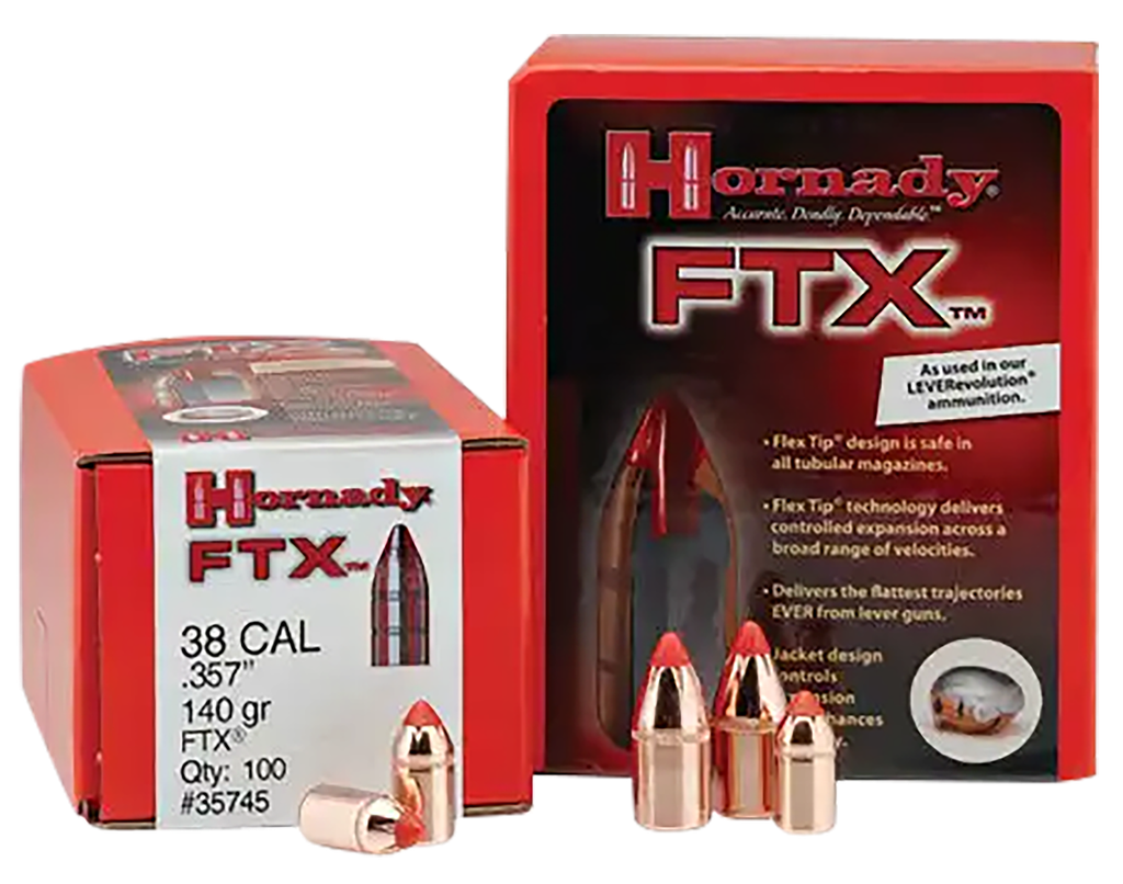 HORNADY 45218 FTX 45 CAL .452 225 GRAIN FLEX TIP EXPANDING 100 CNT