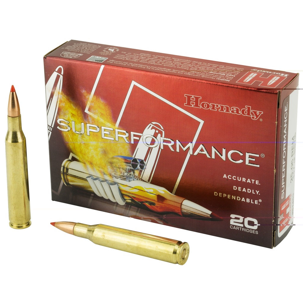 HORNADY 81453 SUPERFORMANCE 25-06 REM 117 GRAIN SST 20 RNDS 