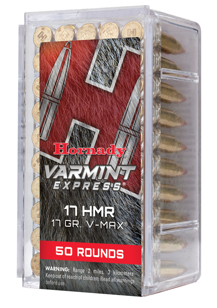 HORNADY 83170 VARMINT EXPRESS 17 HMR 17 GRAIN V-MAX 50 RNDS 