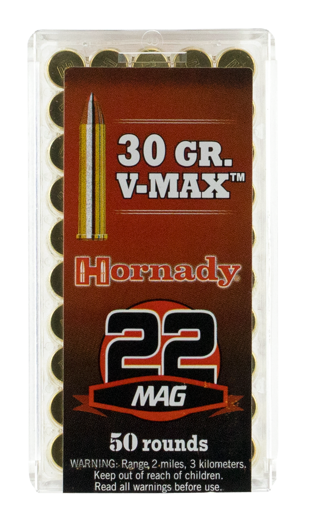 HORNADY 83202 VARMINT EXPRESS 22 WMR 30 GRAIN V-MAX 50 RNDS