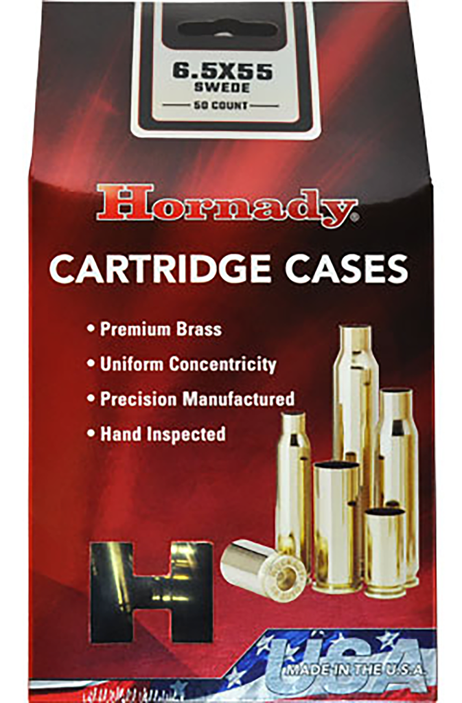 HORNADY 86263 UNPRIMED RIFLE BRASS 6.5X55 SWEDISH 50 RNDS