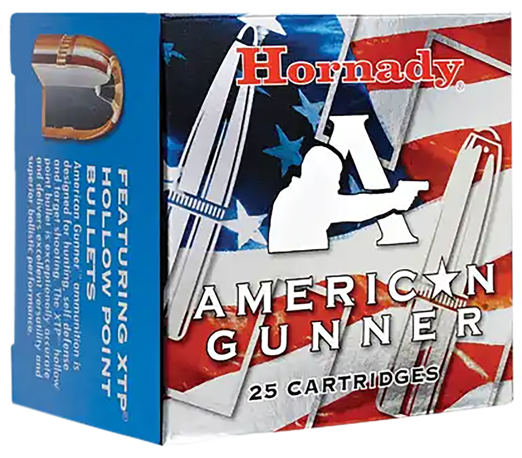HORNADY 90104 AMERICAN GUNNER 380 ACP 90 GRAIN XTP HOLLOW POINT 25 RNDS