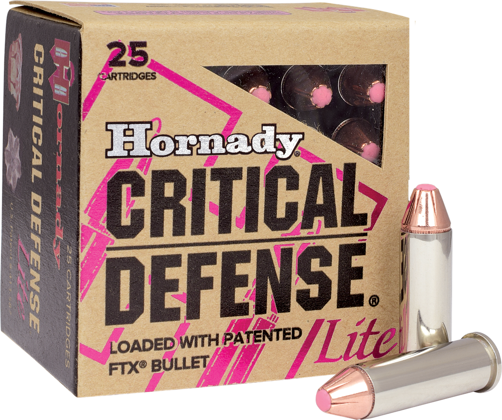 HORNADY 90240 CRITICAL DEFENSE 9MM 100 GR FTX LITE 25 RNDS