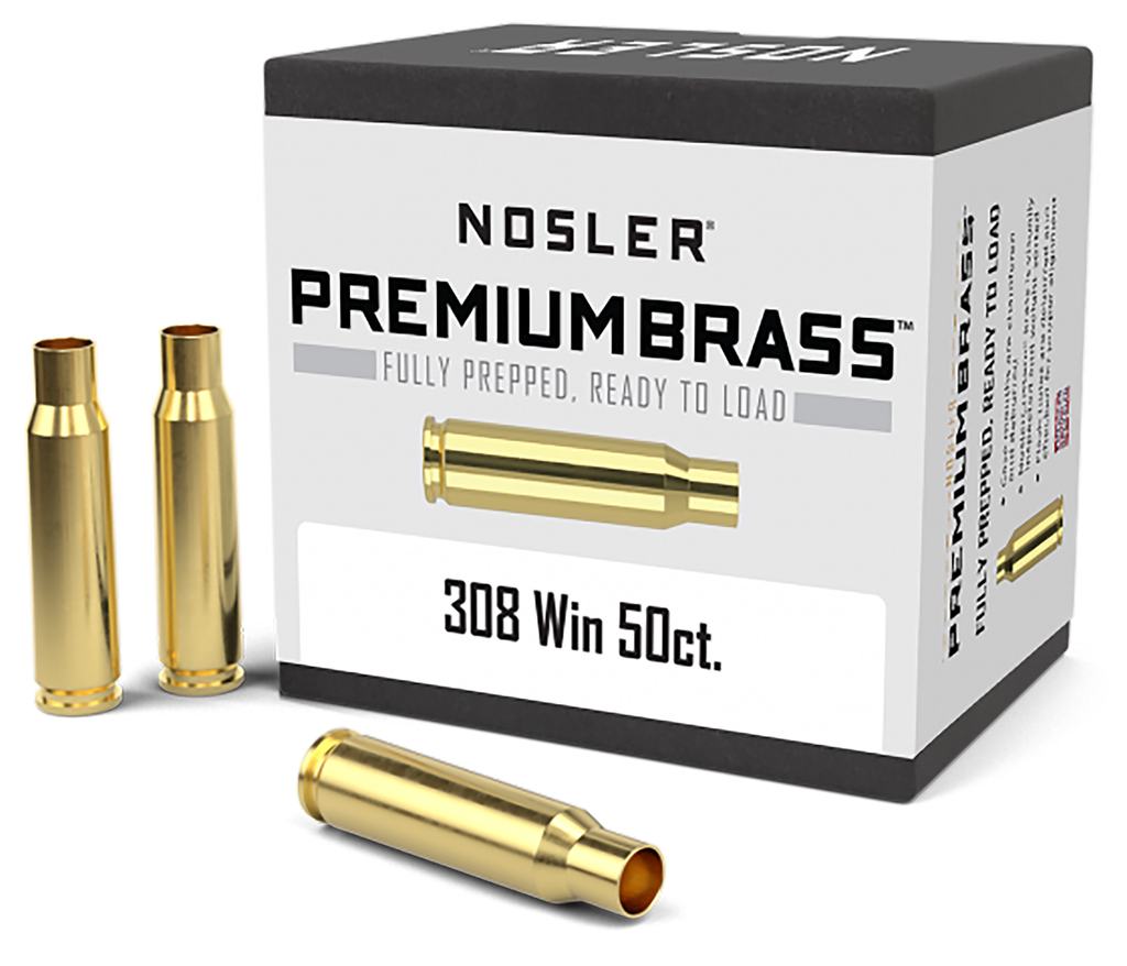 NOSLER 10225 PREMIUM BRASS CUSTOM BRASS 308 WIN 50 RNDS
