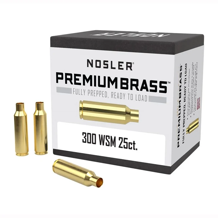 NOSLER 11863 300 WSM RELOADING BRASS 25 RNDS
