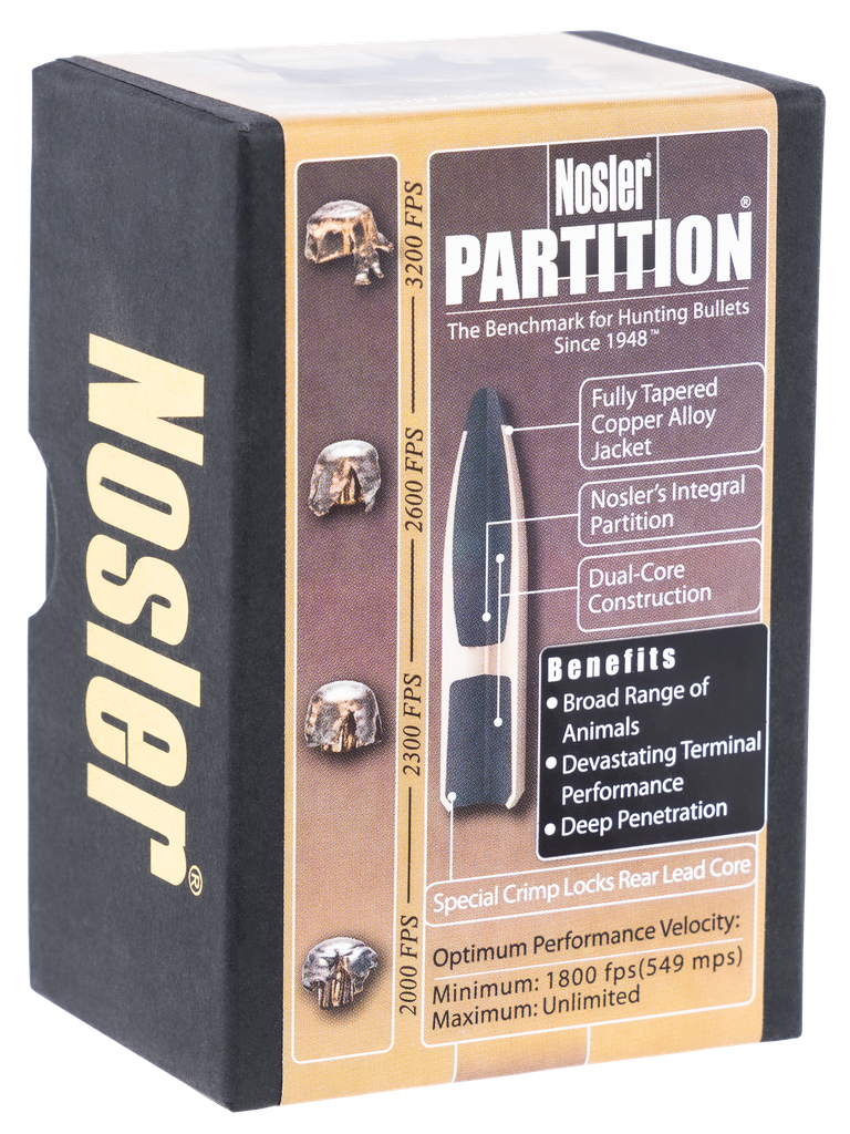 NOSLER 16326 PARTITION 7MM 150 GRAIN SPITZER 50 CNT
