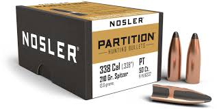 NOSLER 16337 338 CAL PARTITION 210 GRAIN .338 DIAMETER 50 CNT
