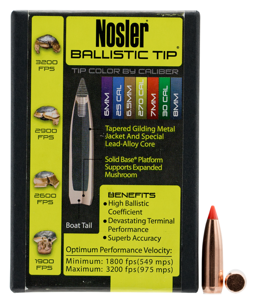 NOSLER BALLISTIC TIP, NOS 28120 BLSTC HNT  7MM 120 SPTZR  50