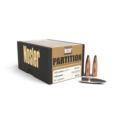 NOSLER 35200 PARTITION 270 CALIBER 140 GRAIN 50 CNT