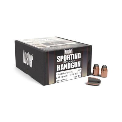NOSLER 43012 SPORTING HANDGUN 41 CALIBER 210 GRAIN HOLLOW POINT 100 CNT