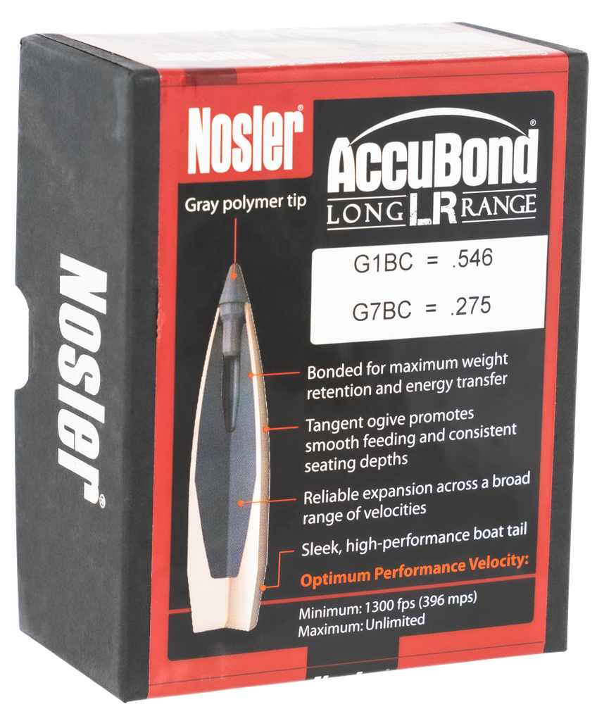 NOSLER 58734 ACCUBOND LONG RANGE 7MM 150 GRAIN SPITZER POINT 100 CNT