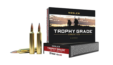 NOSLER 60122 TROPHY GRADE LONG-RANGE 26 NOSLER 142 GRAIN ACCUBOND LR 20 RNDS
