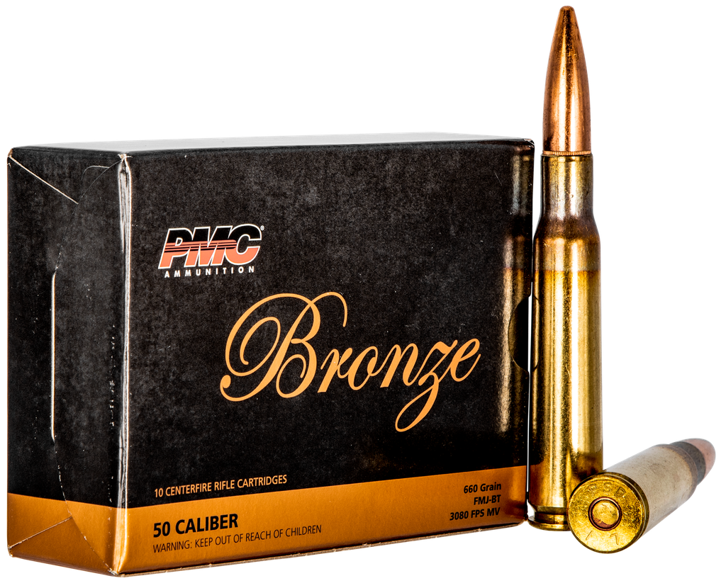 PMC 50A BRONZE 50 BMG 660 GRAIN FMJ BT 10 RNDS