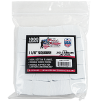 PRO-SHOT  1 1/8" SQUARE PATCHES .22 - .25 CAL 1000 COUNT #11/8-1000