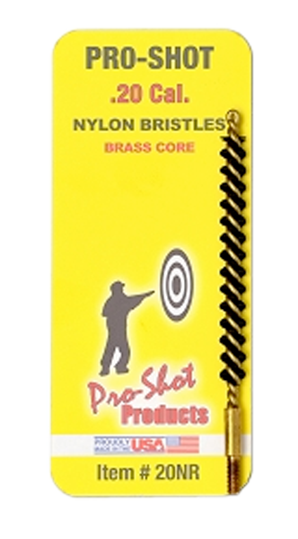 PRO-SHOT 20NR BORE BRUSH RFL NYLON BRUSH 20CAL