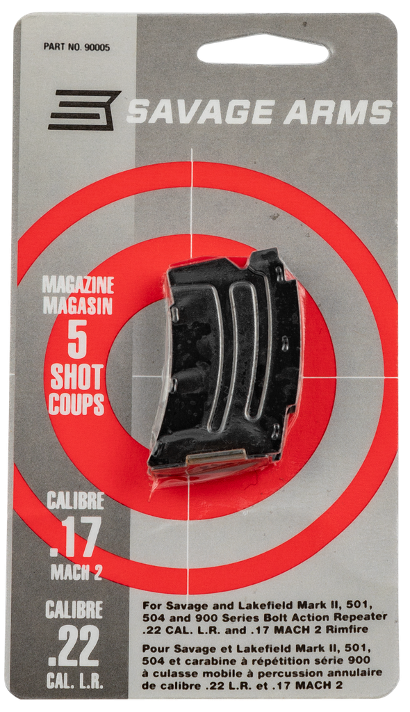 SAVAGE ARMS 90005 MKII 5 RND 22 LR / 17 MACH 2 BLUED STEEL