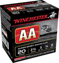 WINCHESTER AASC208 AA SUPER SPORT SPORTING CLAY 20 GA 2.75" 7/8OZ 8 SHOT 25 RNDS