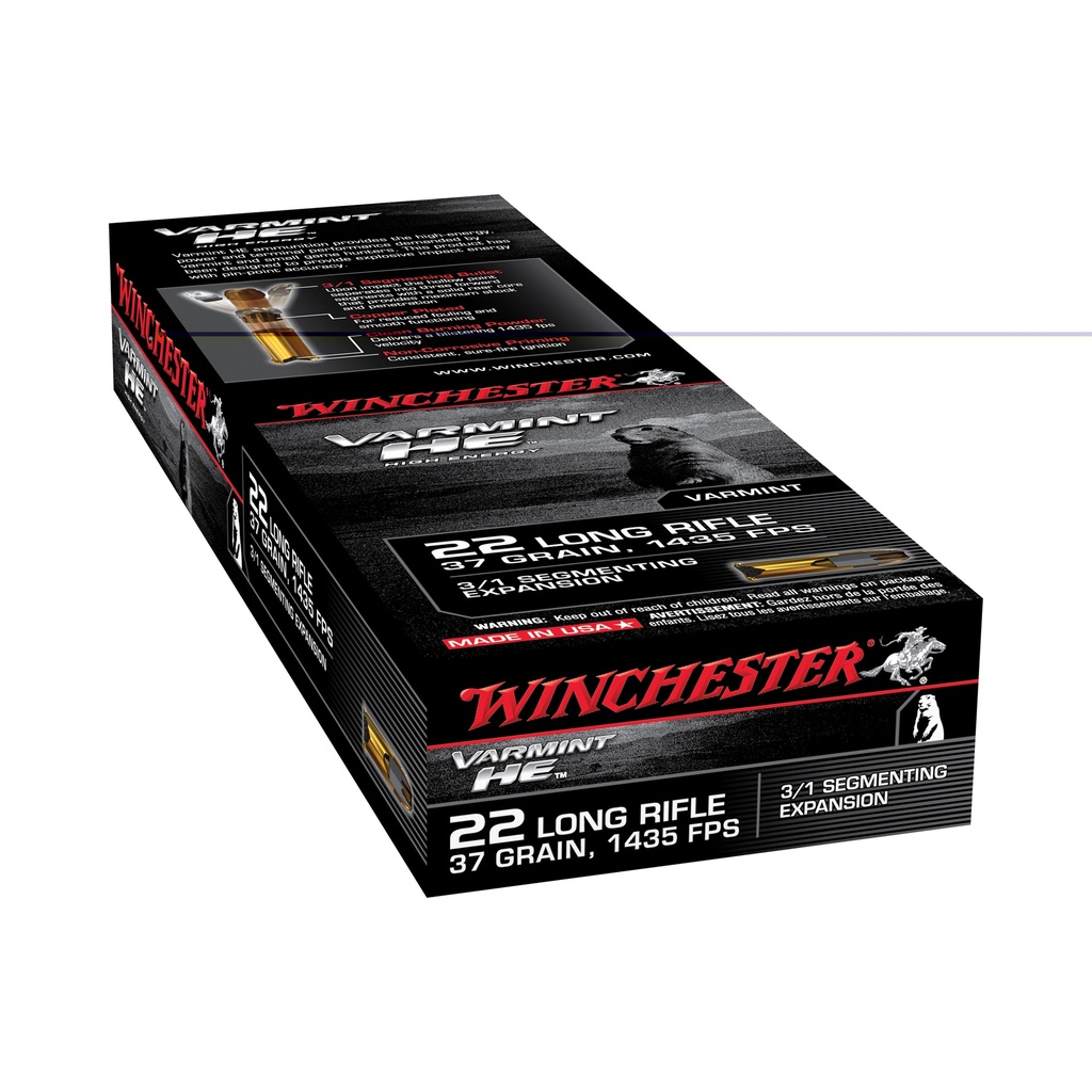 WINCHESTER WNS22LRFSP VARMINT HE 22 LR 37 GRAIN 50 RNDS
