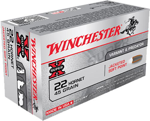 WINCHESTER X22H1 SUPER X 22 HORNET 45 GRAIN SP 50 RNDS 