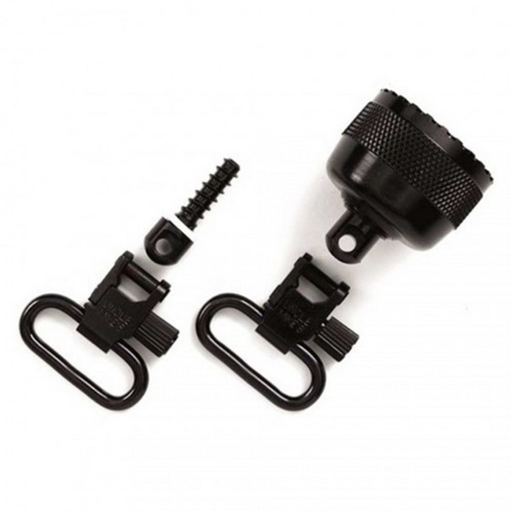UNCLE MIKES 1820-2 QD MAGAZINE CAP WINCHESTER 1200/1300 SHOTGUN SLING SWIVEL SET 1" BLACK