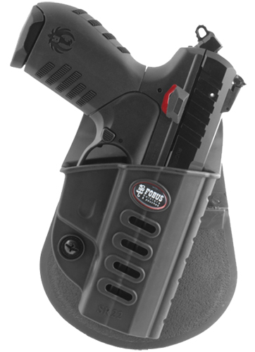 FOBUS PASSIVE RETENTION EVOLUTION OWB BLACK POLYMER PADDLE FITS RUGER SR22 RH BLK