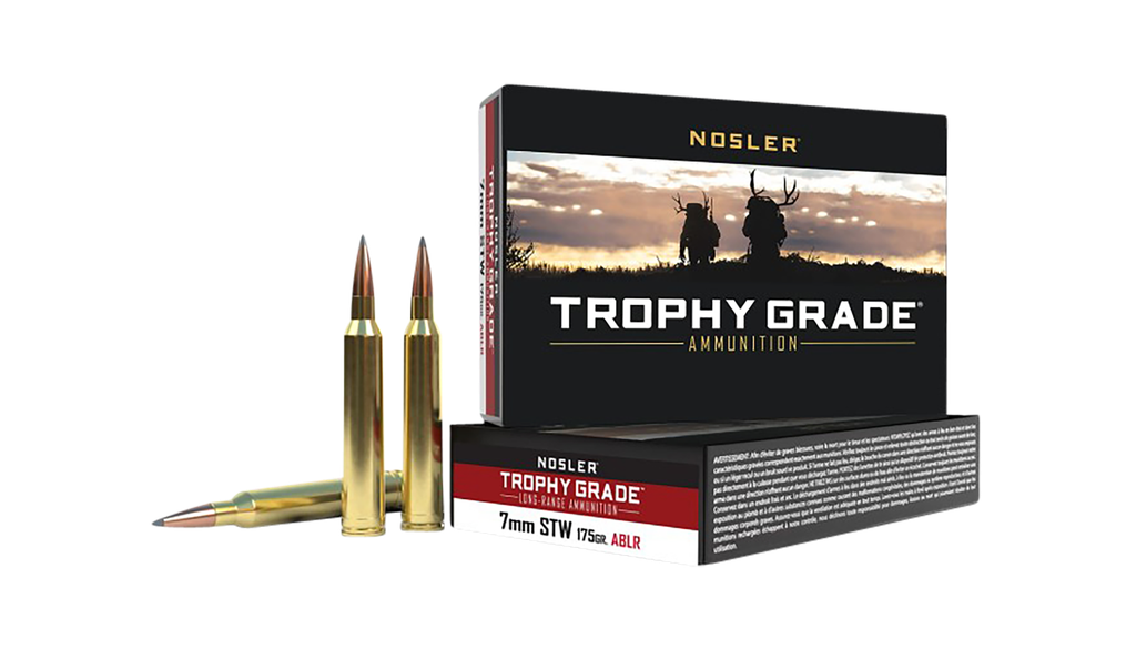 NOSLER 60104 TROPHY GRADE LONG-RANGE 7MM STW 175 GRAIN ABLR 20 RNDS